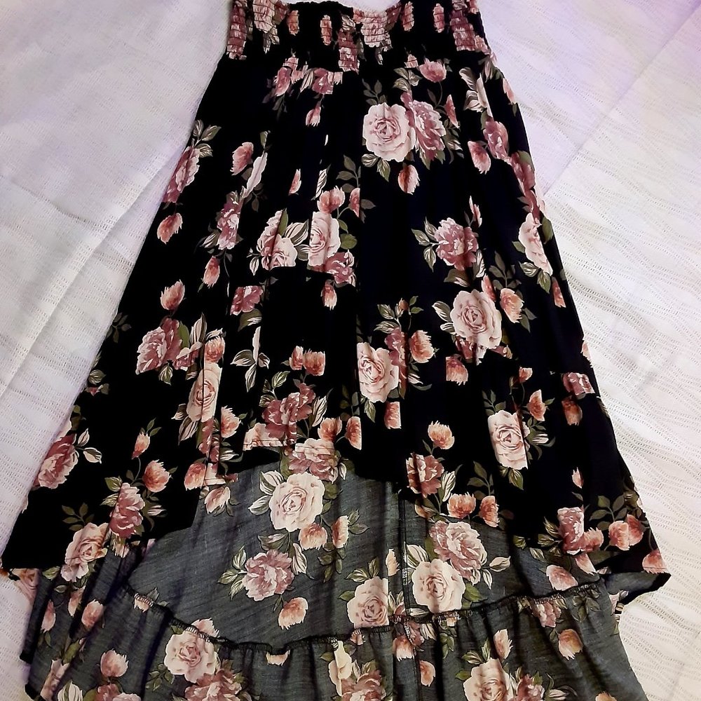 Hi Lo Floral skirt